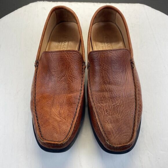 Coach Lawson Mens Brown Leather Loafers Size 8.5 D Made In Italy main image 7